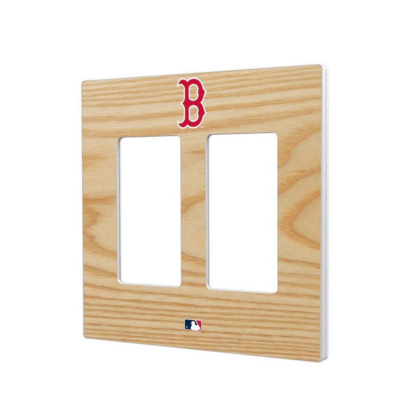 Boston Red Sox Wood Bat Hidden-Screw Light Switch Plate