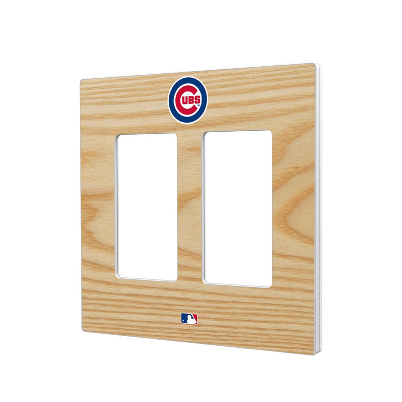 Chicago Cubs Wood Bat Hidden-Screw Light Switch Plate