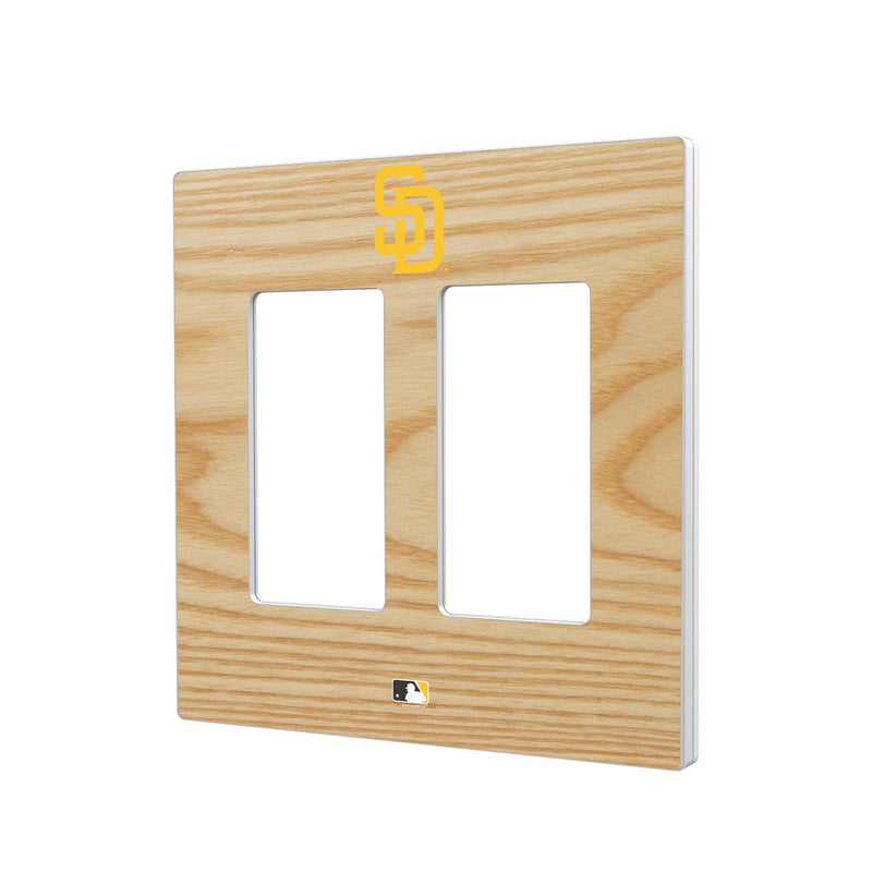 San Diego Padres Wood Bat Hidden-Screw Light Switch Plate