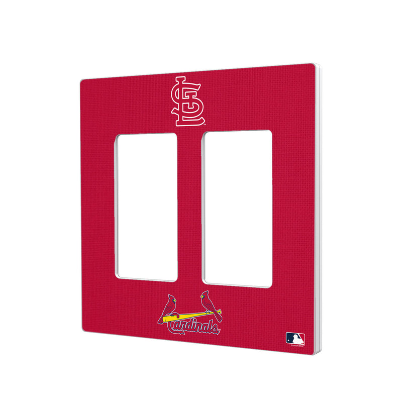 St Louis Cardinals Solid Hidden-Screw Light Switch Plate - Double Rocker