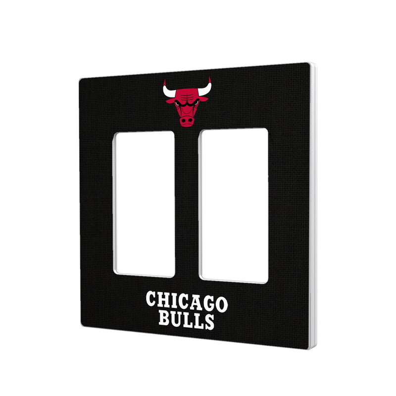 Chicago Bulls Solid Hidden-Screw Light Switch Plate - Double Rocker