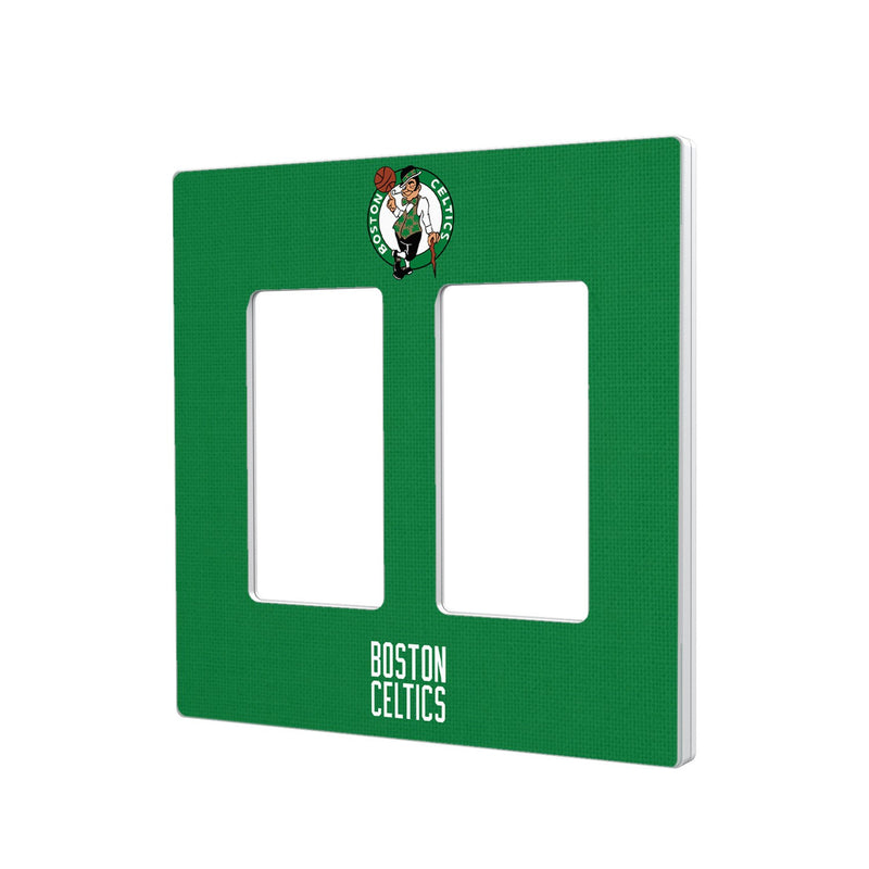 Boston Celtics Solid Hidden-Screw Light Switch Plate - Double Rocker