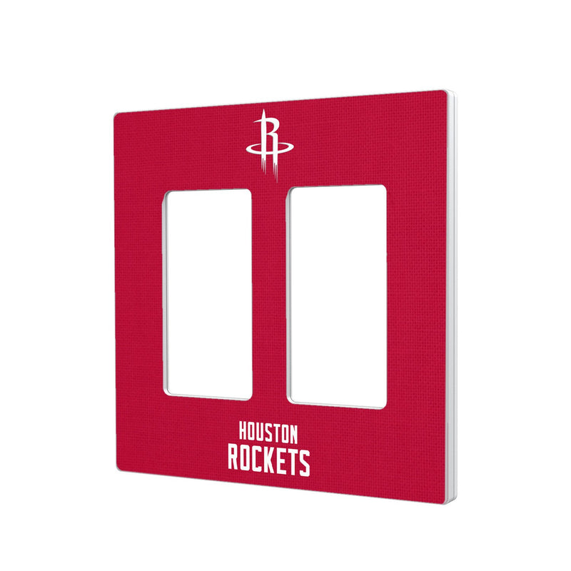 Houston Rockets Solid Hidden-Screw Light Switch Plate - Double Rocker
