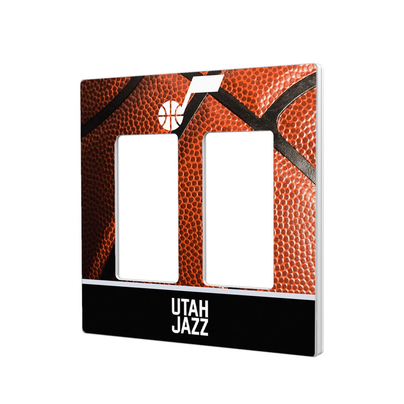 Utah Jazz Basketball Hidden-Screw Light Switch Plate - Double Rocker