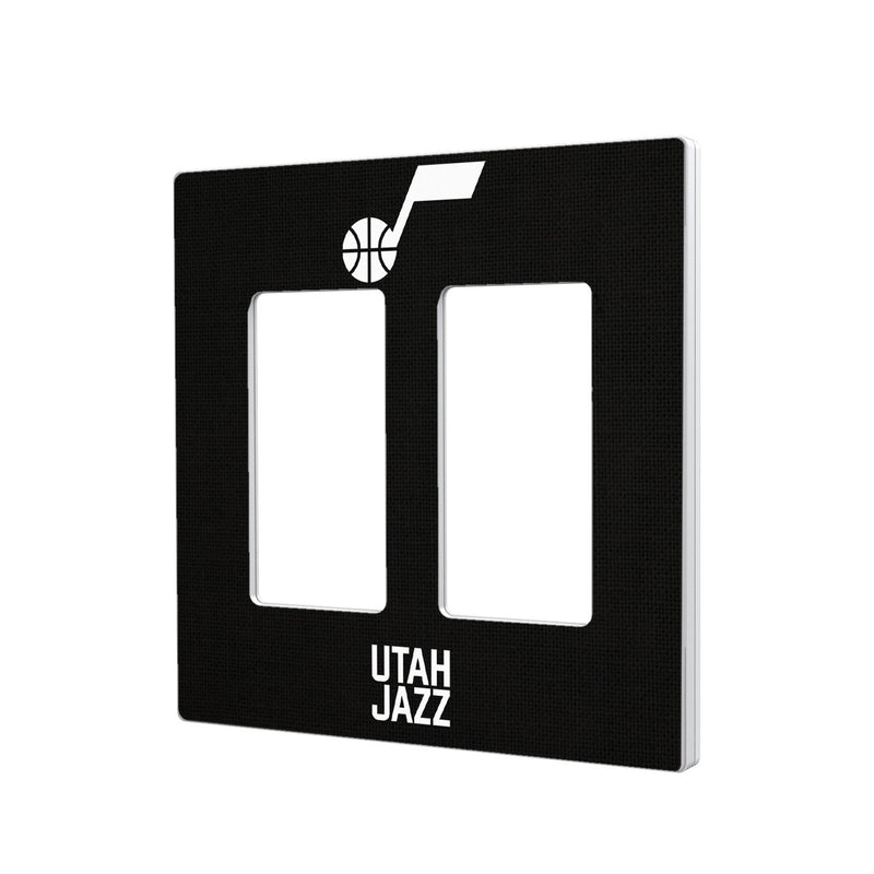 Utah Jazz Solid Hidden-Screw Light Switch Plate - Double Rocker