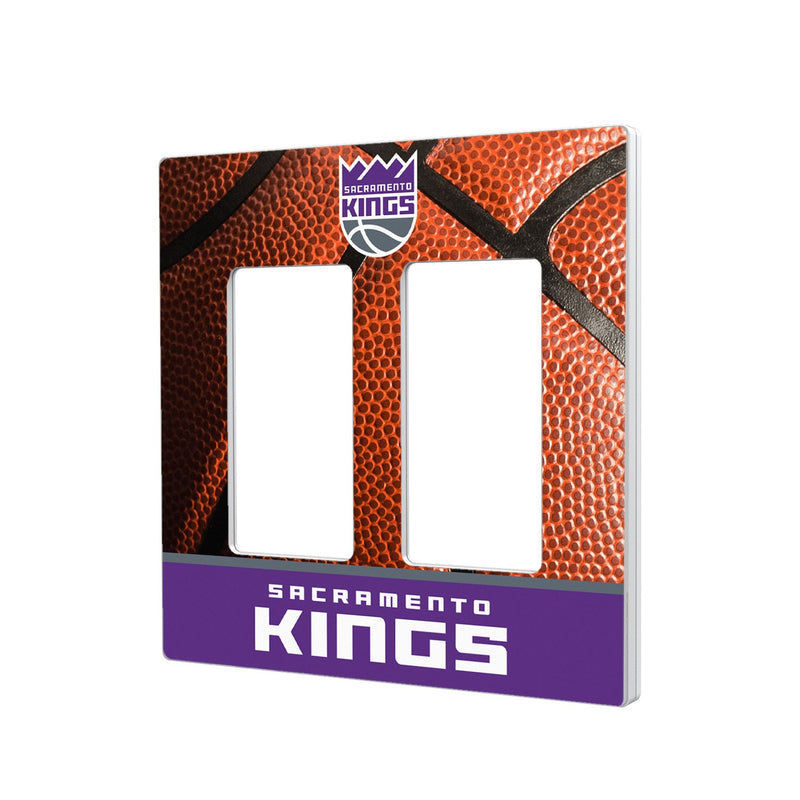 Sacramento Kings Basketball Hidden-Screw Light Switch Plate - Double Rocker