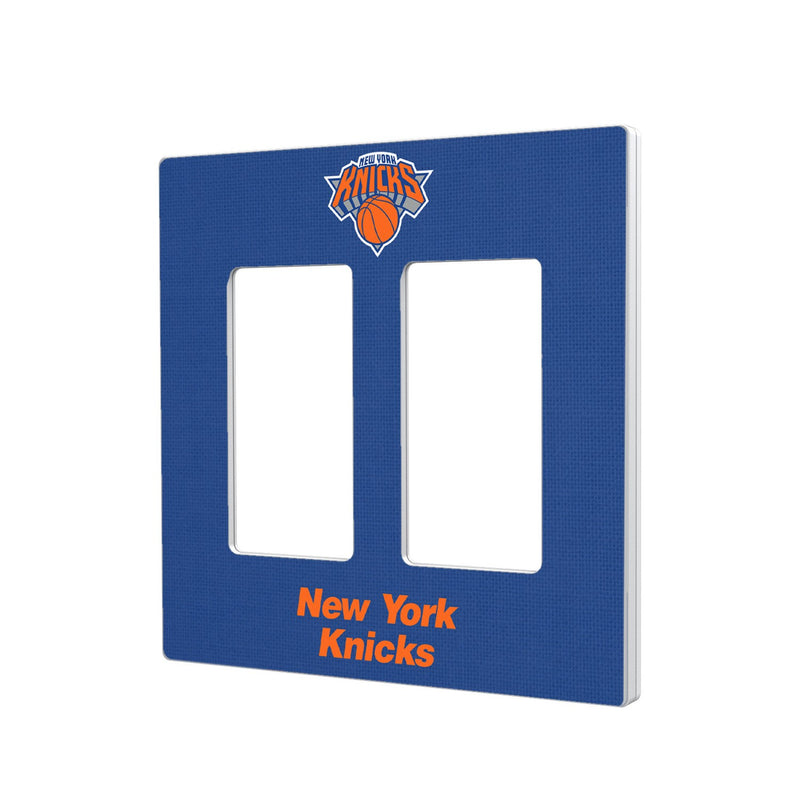 New York Knicks Solid Hidden-Screw Light Switch Plate - Double Rocker
