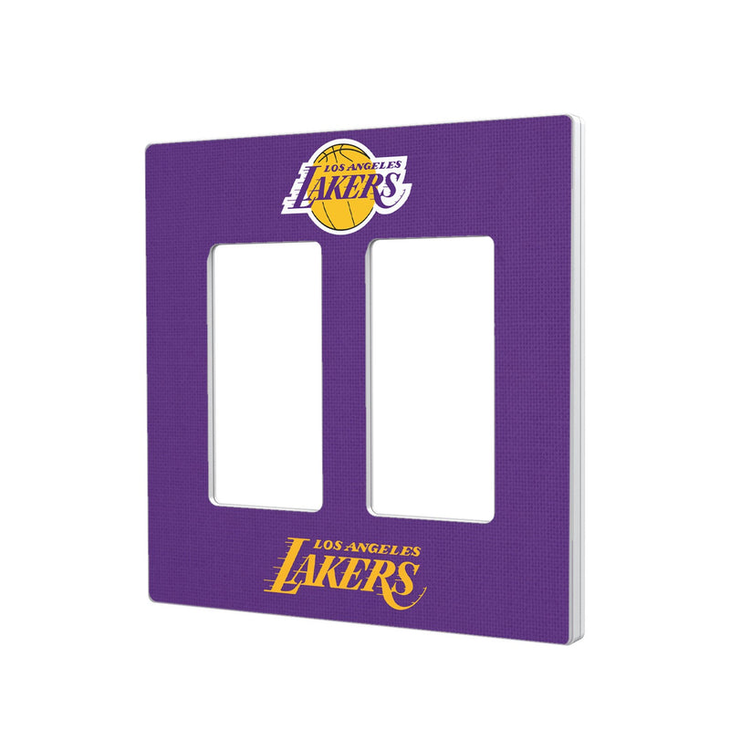 Los Angeles Lakers Solid Hidden-Screw Light Switch Plate - Double Rocker