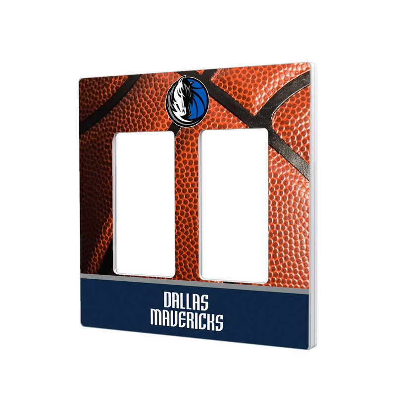 Dallas Mavericks Basketball Hidden-Screw Light Switch Plate - Double Rocker