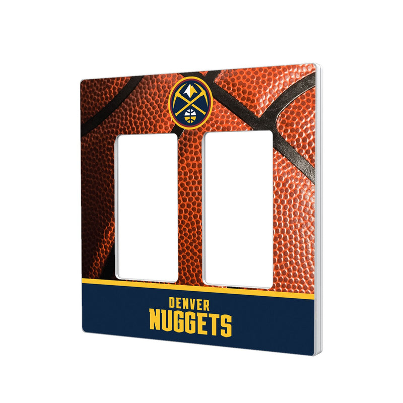 Denver Nuggets Basketball Hidden-Screw Light Switch Plate - Double Rocker