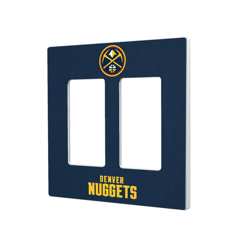 Denver Nuggets Solid Hidden-Screw Light Switch Plate - Double Rocker