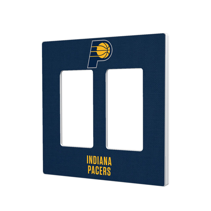 Indiana Pacers Solid Hidden-Screw Light Switch Plate - Double Rocker