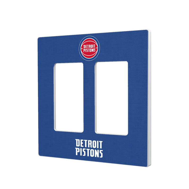Detroit Pistons Solid Hidden-Screw Light Switch Plate - Double Rocker