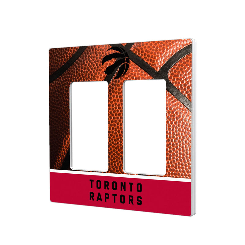 Toronto Raptors Basketball Hidden-Screw Light Switch Plate - Double Rocker