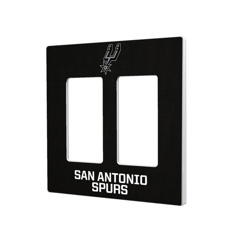 San Antonio Spurs Solid Hidden-Screw Light Switch Plate - Double Rocker