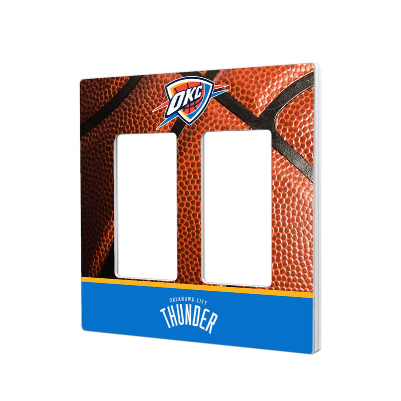 Oklahoma City Thunder Basketball Hidden-Screw Light Switch Plate - Double Rocker