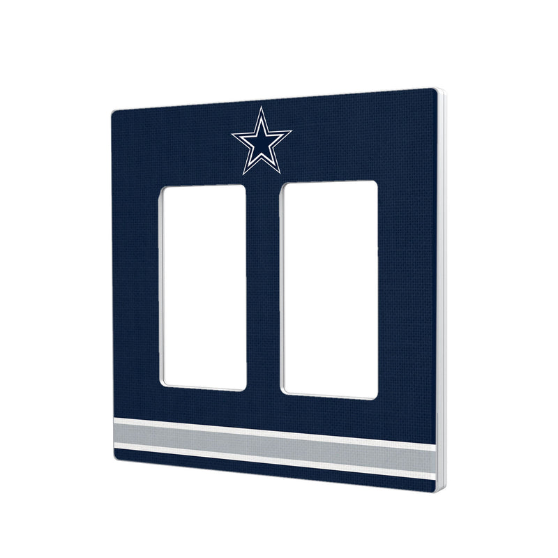 Dallas Cowboys Stripe Hidden-Screw Light Switch Plate - Double Rocker