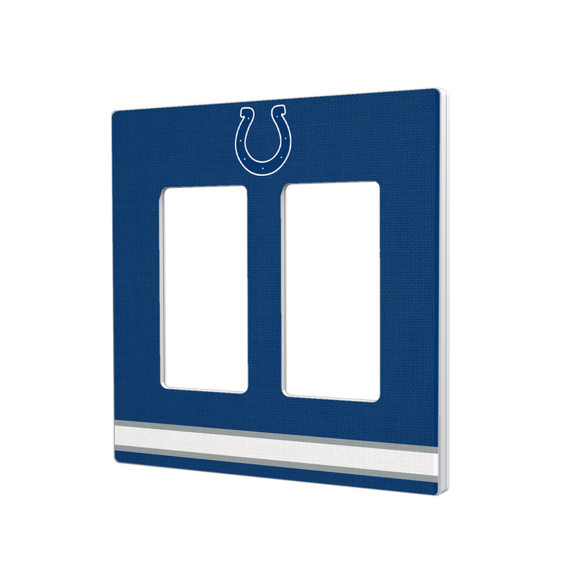 Indianapolis Colts Stripe Hidden-Screw Light Switch Plate - Double Rocker