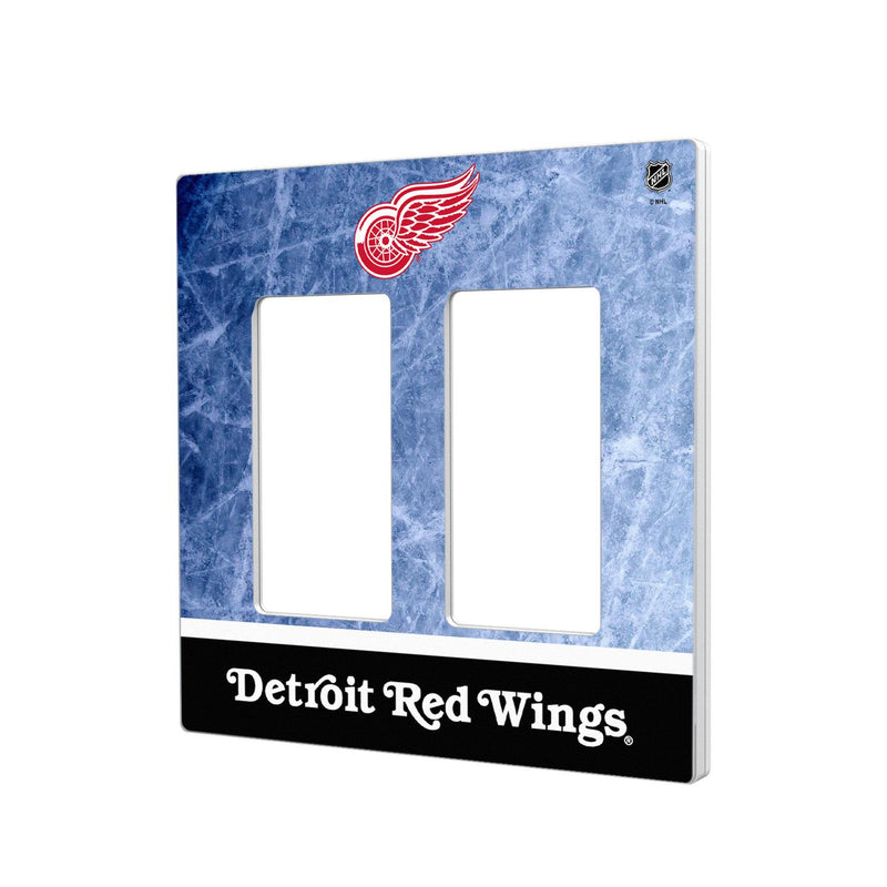 Detroit Red Wings Ice Wordmark Hidden-Screw Light Switch Plate