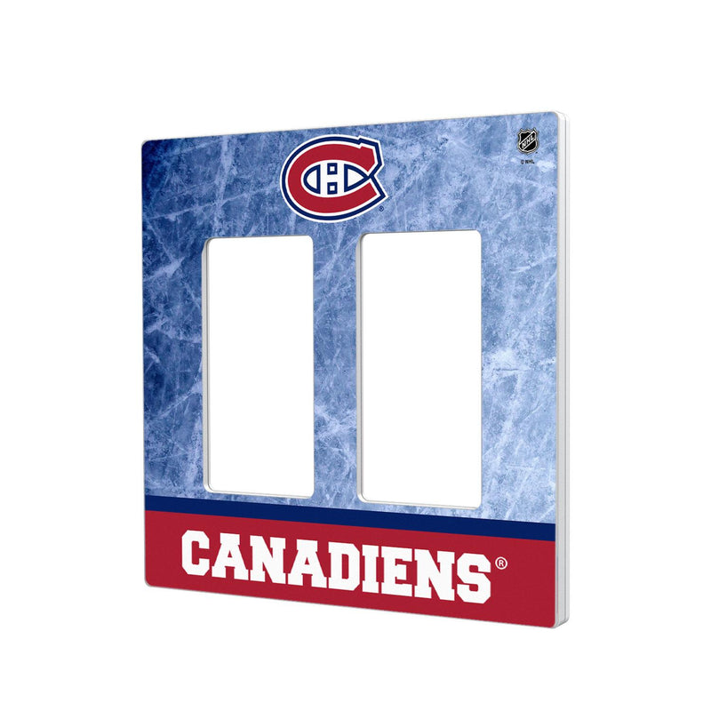 Montreal Canadiens Ice Wordmark Hidden-Screw Light Switch Plate