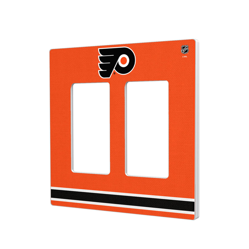 Philadelphia Flyers Stripe Hidden-Screw Light Switch Plate - Double Rocker