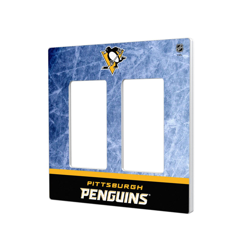 Pittsburgh Penguins Ice Wordmark Hidden-Screw Light Switch Plate