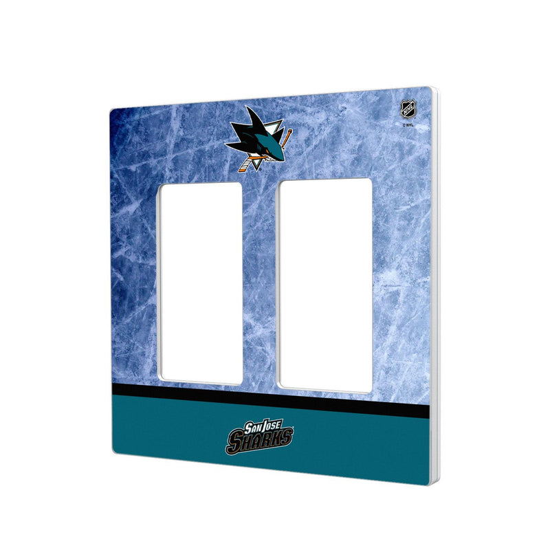 San Jose Sharks Ice Wordmark Hidden-Screw Light Switch Plate