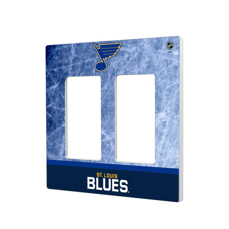 St. Louis Blues Ice Wordmark Hidden-Screw Light Switch Plate