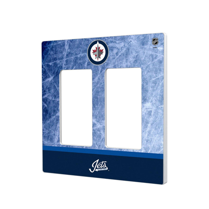 Winnipeg Jets Ice Wordmark Hidden-Screw Light Switch Plate