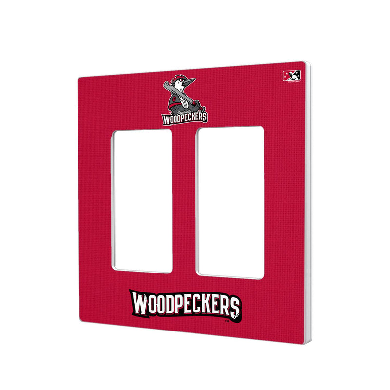 Fayetteville Woodpeckers Solid Hidden-Screw Light Switch Plate - Double Rocker
