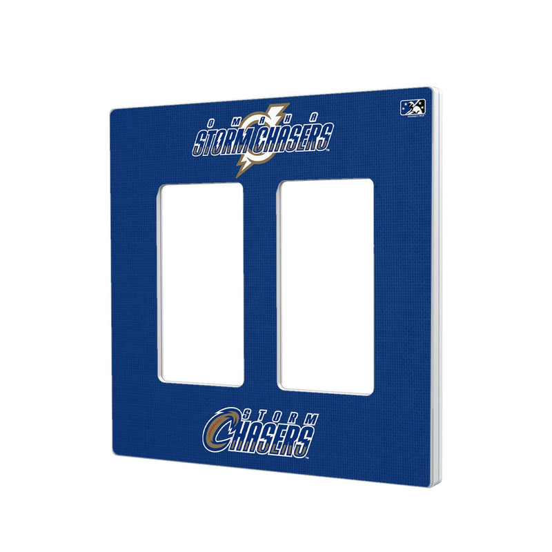 Omaha Storm Chasers Solid Hidden-Screw Light Switch Plate - Double Rocker