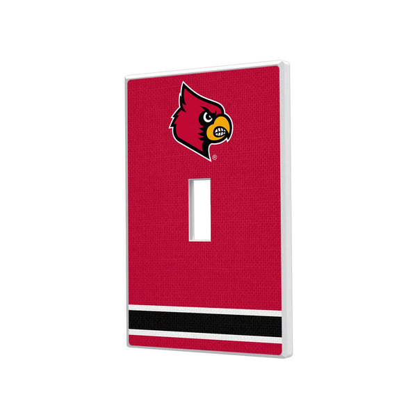 Louisville Cardinals Stripe Hidden-Screw Light Switch Plate