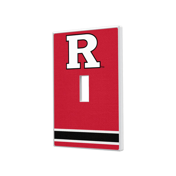 Rutgers Scarlet Knights Stripe Hidden-Screw Light Switch Plate