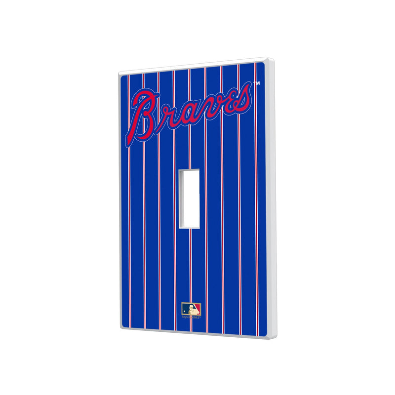 Atlanta Braves Home 2012 - Cooperstown Collection Pinstripe Hidden-Screw Light Switch Plate - Single Toggle