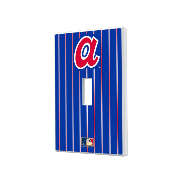 Atlanta Braves 1972-1980 - Cooperstown Collection Pinstripe Hidden-Screw Light Switch Plate - Single Toggle