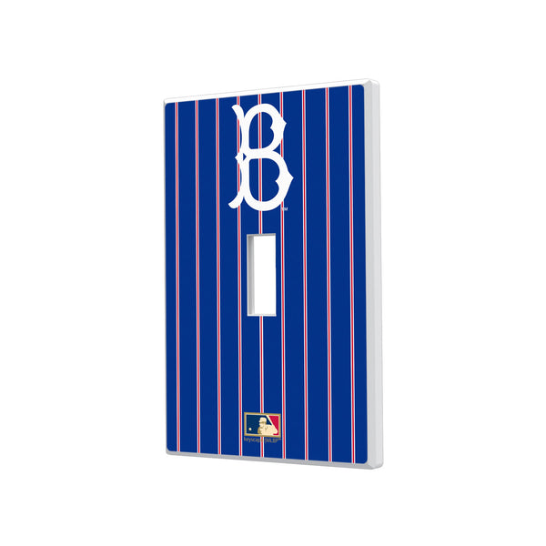 Brooklyn Dodgers 1949-1957 - Cooperstown Collection Pinstripe Hidden-Screw Light Switch Plate - Single Toggle