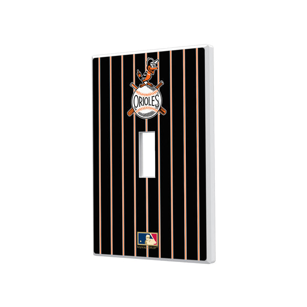 Baltimore Orioles 1954-1963 - Cooperstown Collection Pinstripe Hidden-Screw Light Switch Plate - Single Toggle