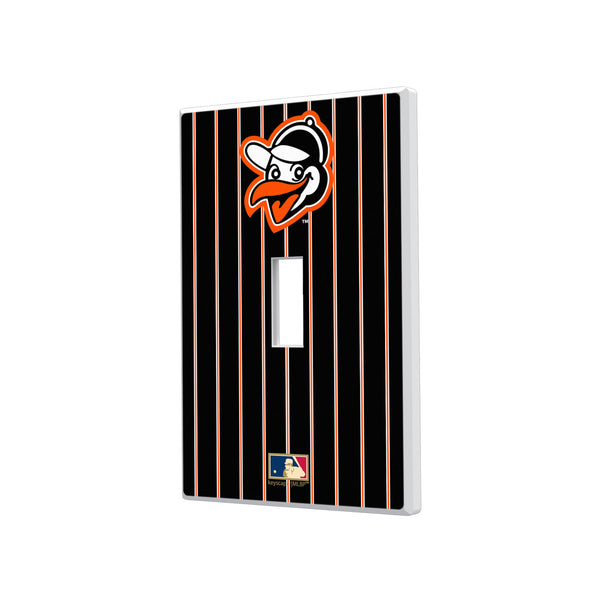 Baltimore Orioles 1955 - Cooperstown Collection Pinstripe Hidden-Screw Light Switch Plate - Single Toggle