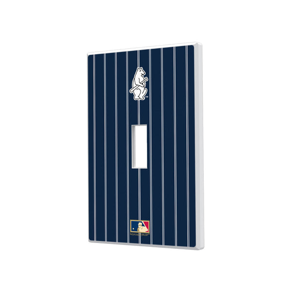 Chicago Cubs 1914 - Cooperstown Collection Pinstripe Hidden-Screw Light Switch Plate - Single Toggle