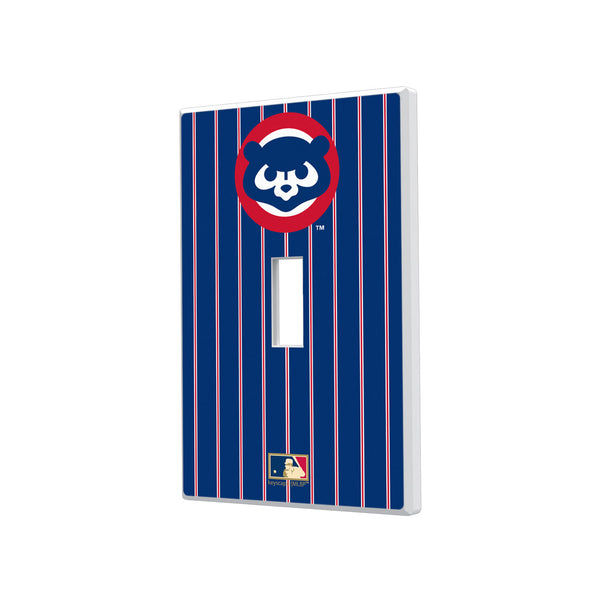 Chicago Cubs Home 1979-1998 - Cooperstown Collection Pinstripe Hidden-Screw Light Switch Plate - Single Toggle