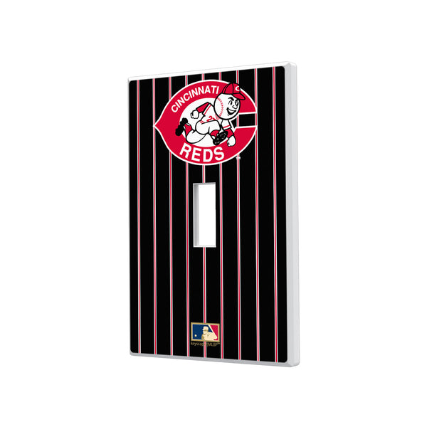Cincinnati Reds 1978-1992 - Cooperstown Collection Pinstripe Hidden-Screw Light Switch Plate - Single Toggle