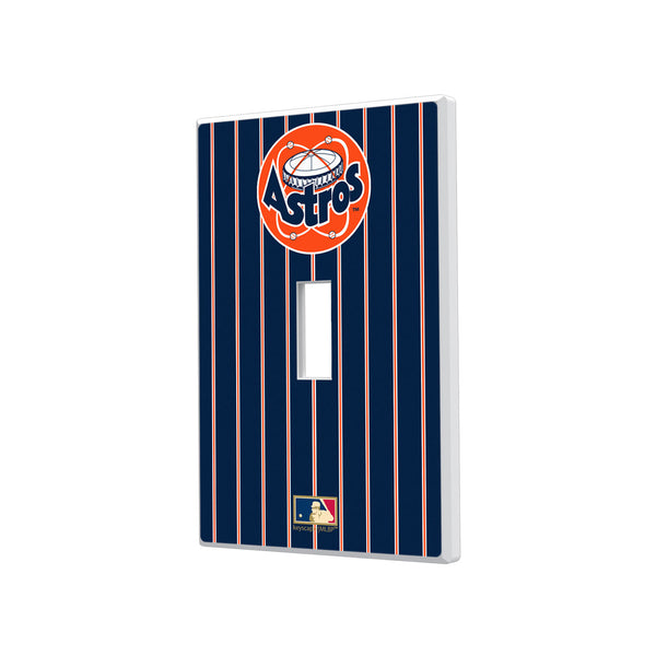 Houston Astros 1977-1998 - Cooperstown Collection Pinstripe Hidden-Screw Light Switch Plate - Single Toggle