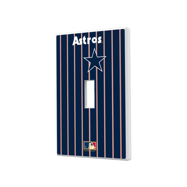 Houston Astros 1975-1981 - Cooperstown Collection Pinstripe Hidden-Screw Light Switch Plate - Single Toggle