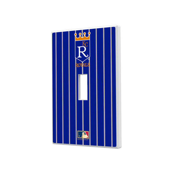 Kansas City Royals 1969-1978 - Cooperstown Collection Pinstripe Hidden-Screw Light Switch Plate - Single Toggle