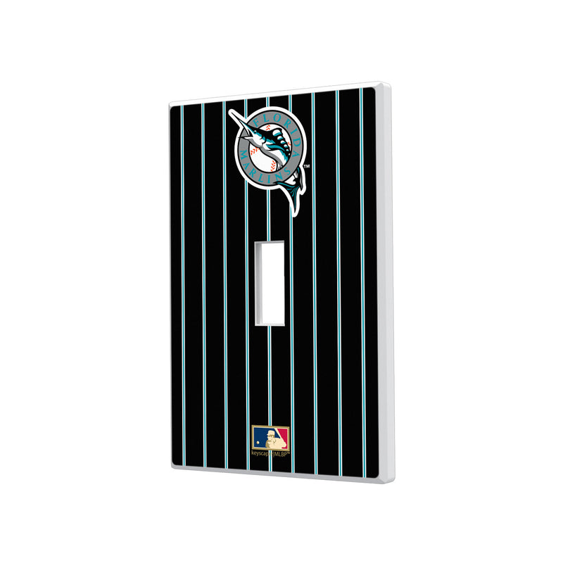 Miami Marlins 1993-2011 - Cooperstown Collection Pinstripe Hidden-Screw Light Switch Plate - Single Toggle