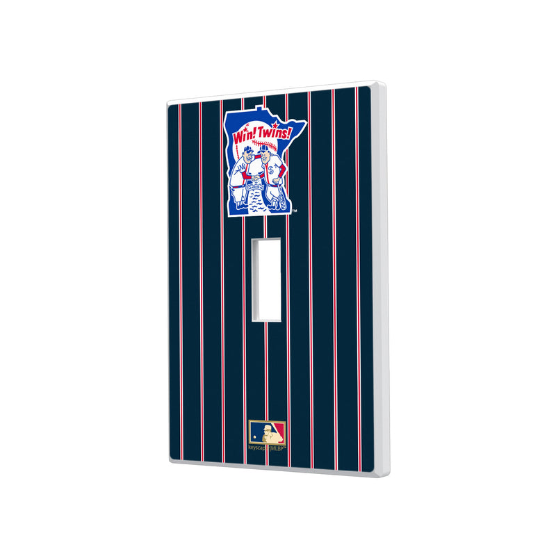 Minnesota Twins 1976-1986 - Cooperstown Collection Pinstripe Hidden-Screw Light Switch Plate - Single Toggle