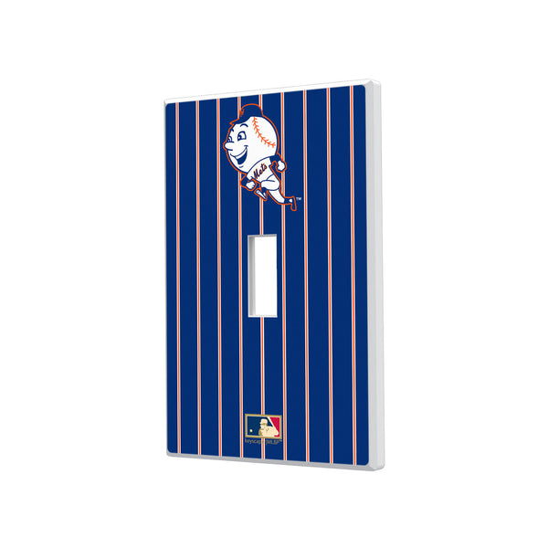 New York Mets 2014 - Cooperstown Collection Pinstripe Hidden-Screw Light Switch Plate - Single Toggle