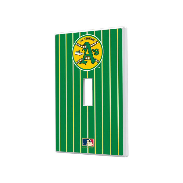 Oakland As 1971-1981 - Cooperstown Collection Pinstripe Hidden-Screw Light Switch Plate - Single Toggle