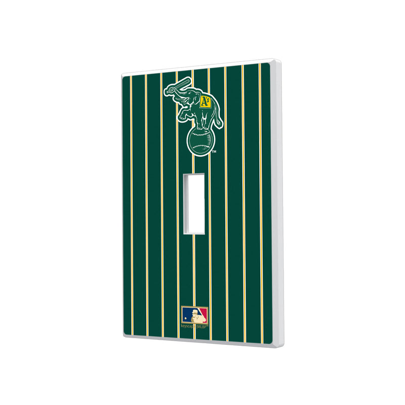 Oakland As Home 1988 - Cooperstown Collection Pinstripe Hidden-Screw Light Switch Plate - Single Toggle