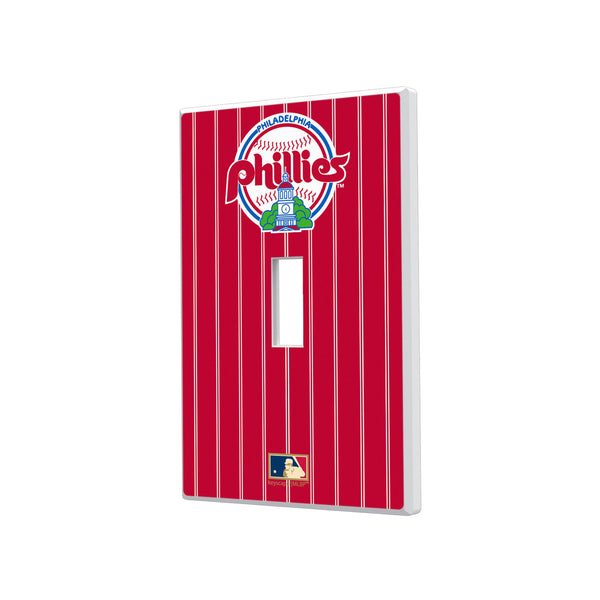 Philadelphia Phillies 1984-1991 - Cooperstown Collection Pinstripe Hidden-Screw Light Switch Plate - Single Toggle